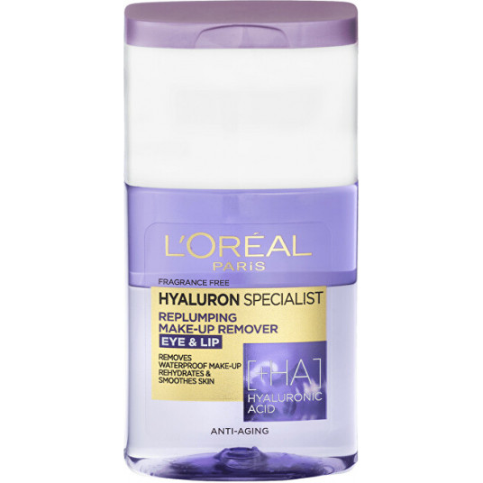  L´Oréal Paris - Two-phase eye and lip make-up remover with hyaluronic acid Hyaluron Special ist 125 ml 