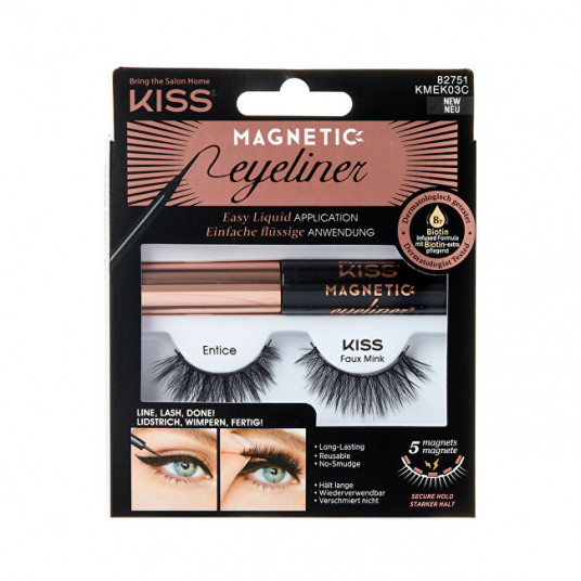 KISS - Magnetic false eyelashes with eyeliner Eyelash Kit 03 (Magnetic Eyeliner)