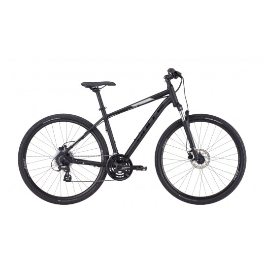 Dviratis 28" Bulls Crossbike 1 vyr. 24g juodas matinis - 58