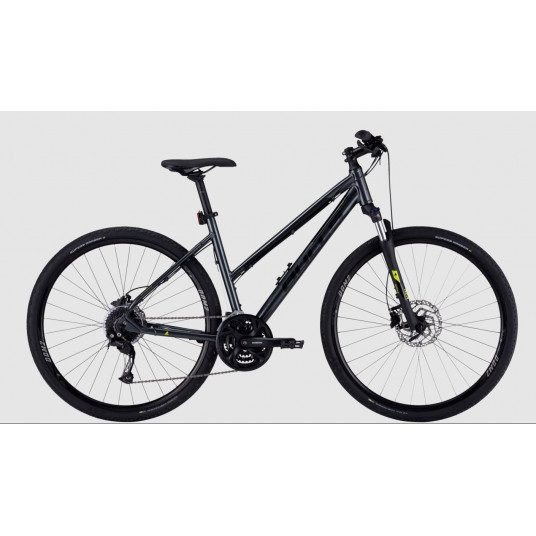 Dviratis 28" Bulls Crosstail trapez 27g t.pilkas - 48