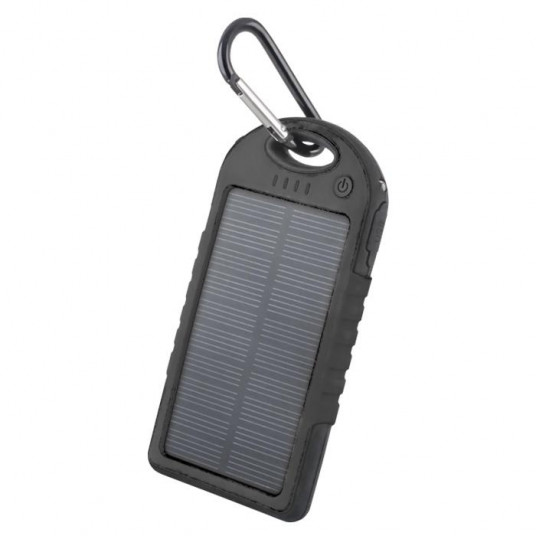  Forever STB-200 Solar Power Bank 5000 mAh Universal Charger for devices 5V 1A + 1A + Micro USB Cable Black 