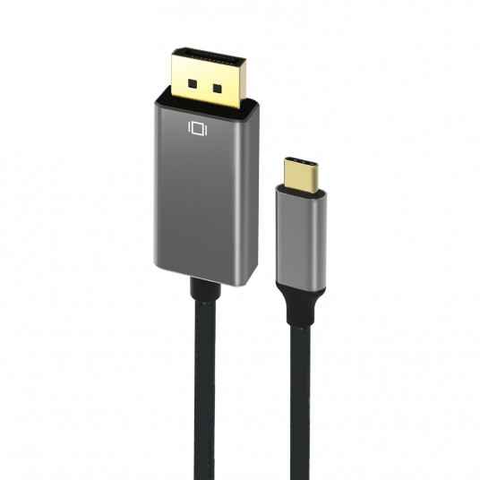  RoGer Cable USB-C to DisplayPort 4K@60Hz / 1.8m / Grey 