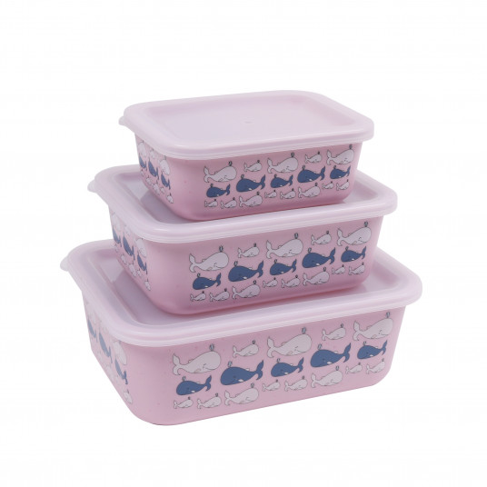  Stoneline Awave Set of storage box 21940 3 pc(s), Dishwasher proof, Rose 