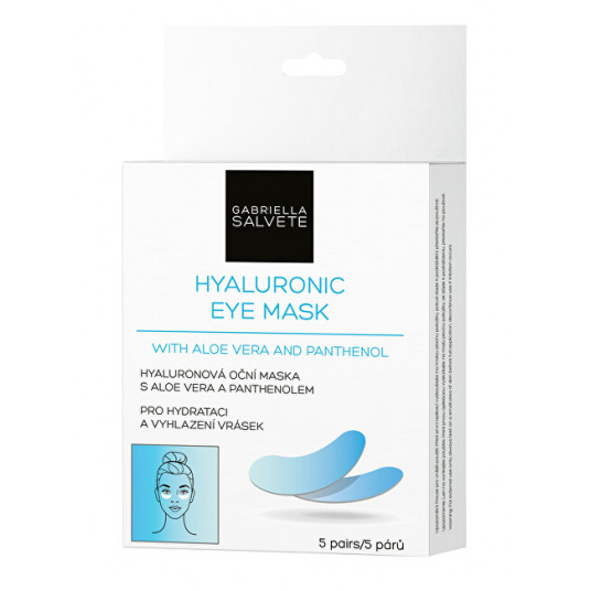  Gabriella Salvete - Hyaluronic eye mask with aloe vera and panthenol (Hyaluronic Eye Mask) 5 pairs 