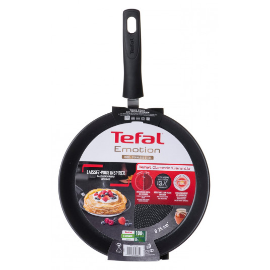  Blynų keptuvė TEFAL Emotion E30038 25 cm Juoda, Pilka 