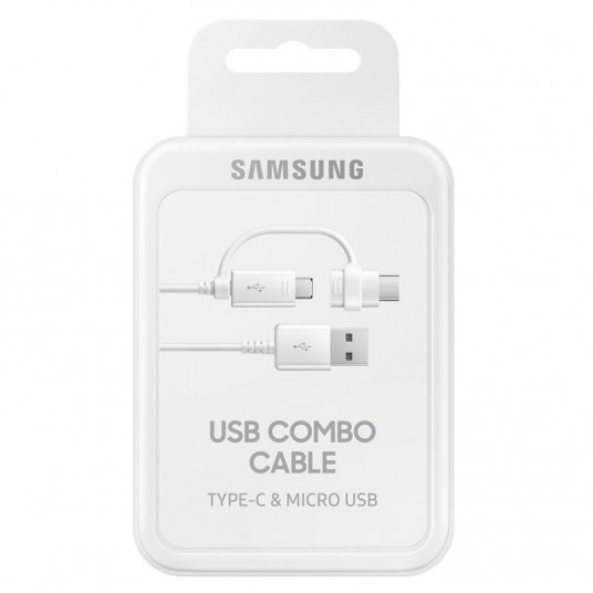  Samsung Type C Micro USB Dual Data Cable EP-DG930DWE White 