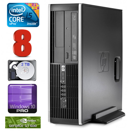 HP 8100 Elite SFF i5-650 8GB 2TB GT1030 2GB DVD WIN10Pro