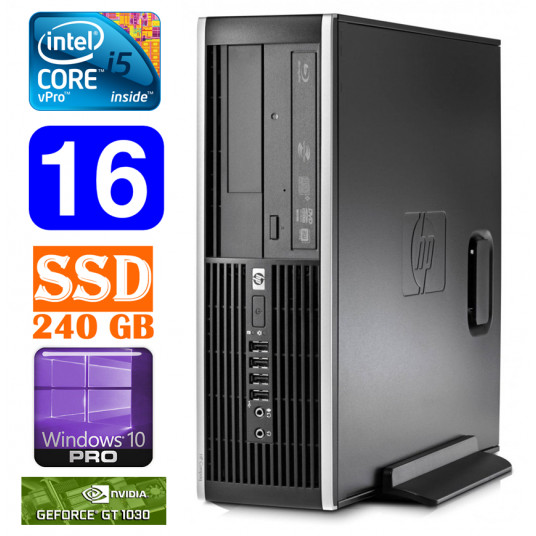  HP 8100 Elite SFF i5-650 16GB 240SSD GT1030 2GB DVD WIN10Pro 