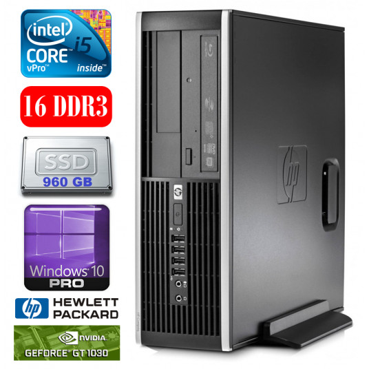HP 8100 Elite SFF i5-650 16GB 960SSD GT1030 2GB DVD WIN10Pro
