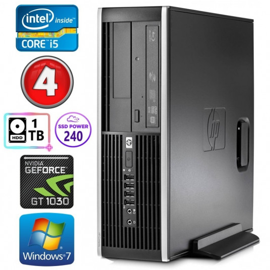  HP 8100 Elite SFF i5-750 4GB 240SSD+1TB GT1030 2GB DVD WIN7Pro 