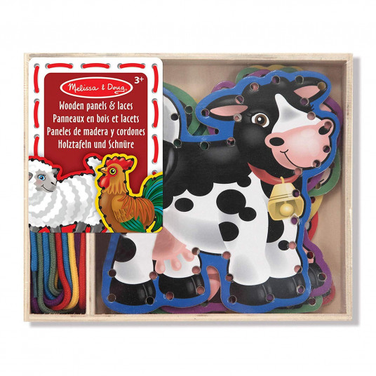 MELISSA & DOUG Raištelių rinkinys „Ūkio gyvūnai"