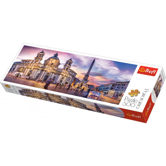 TREFL panoraminė dėlionė „Romoje“, 500 det.