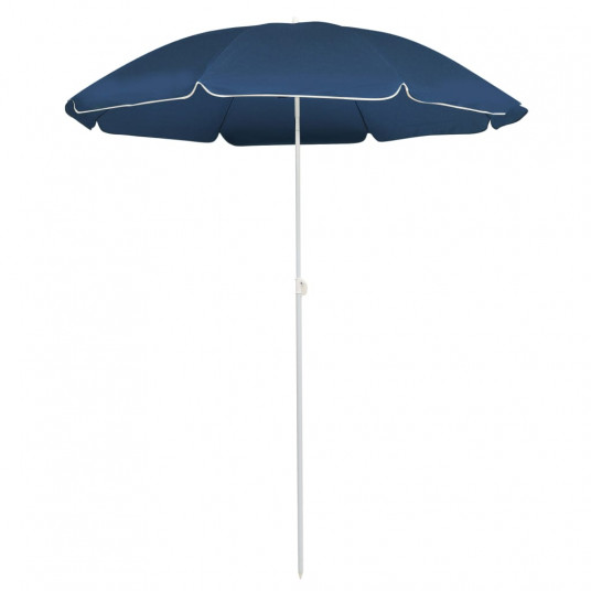  Lauko skėtis su plieniniu stulpu, mėlynos spalvos, 180cm 