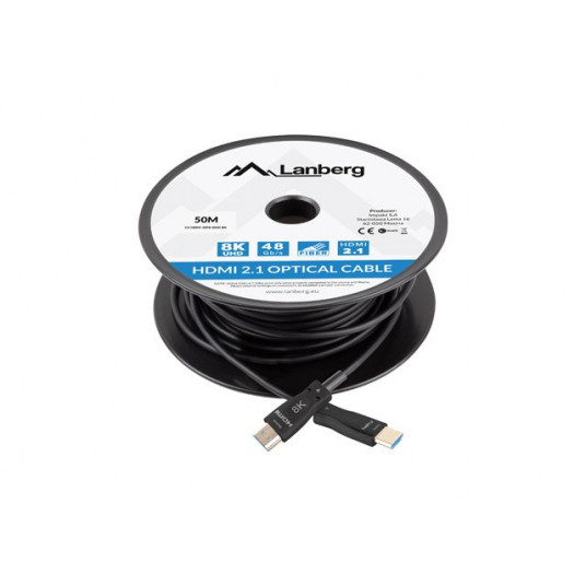  LANBERG HDMI CABLE M/M V2.1 50M 8K OPTICAL AOC 