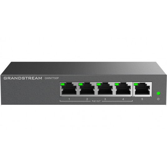  Grandstream GWN 7700P 5xGbE, 4xPOE, nevaldomas komutatorius 