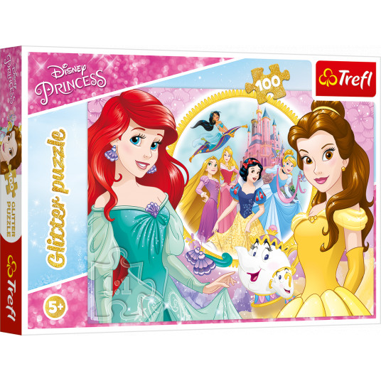 TREFL DISNEY PRINCESS Blizgantis dėlionė „Princesės“, 100 det.