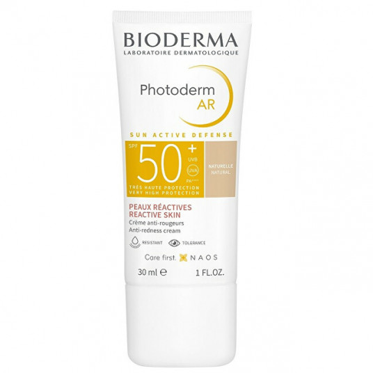 Bioderma - Protective toning cream against redness SPF 50+ Photoderm AR (Anti-redness Cream) 30 ml - Natural