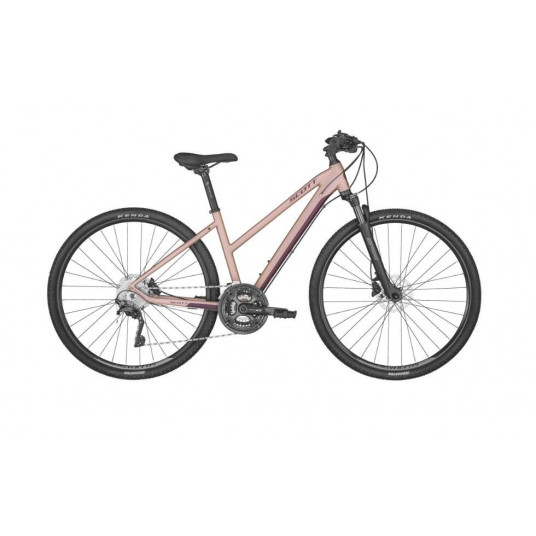 Dviratis 28" Scott Sub Cross 10 Lady šv. rožinis - l