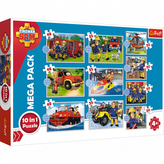 TREFL FIREMAN SAM 10 dėlionių rinkinys „Gaisrininkas Samas“