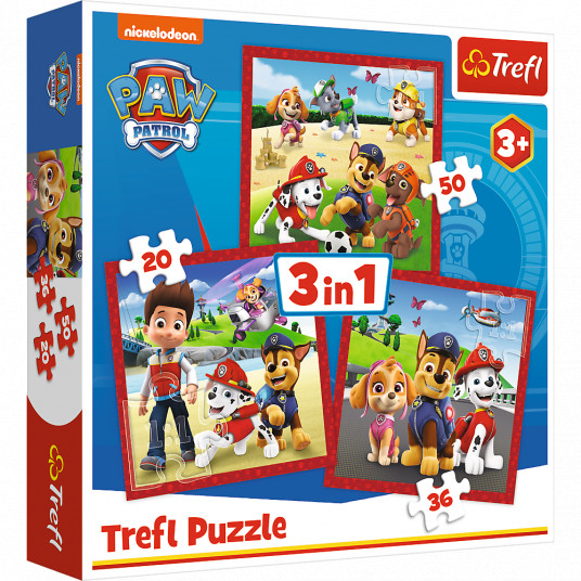 TREFL PAW PATROL 3 dėlionių rinkinys „Šuniukas-patrulis“