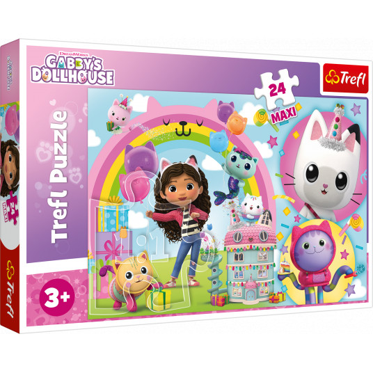 TREFL GABBY´S DOLLHOUSE Maxi dėlionė „Ratai“, 24 det.