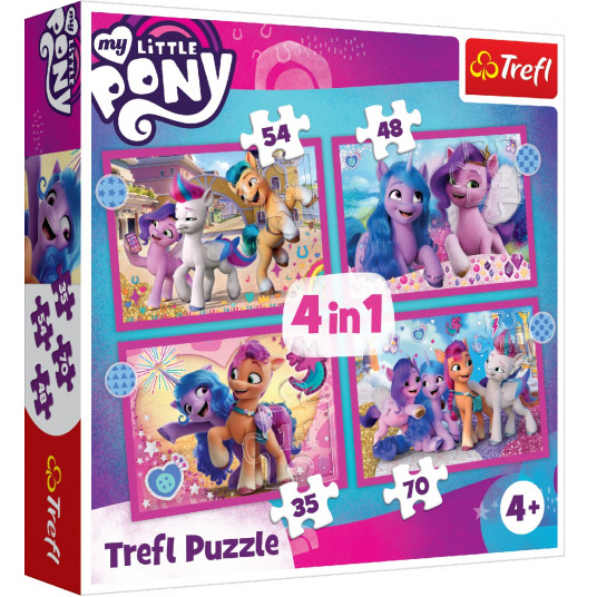  TREFL MY LITTLE PONY 4 dėlionių rinkinys „Mano mažasis ponis“ 