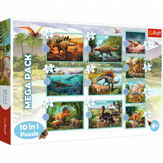 TREFL 10 dėlionių rinkinys „Dinozaurai“