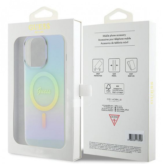 Guess IML MagSafe Iridescent Case for Apple iPhone 15 Pro