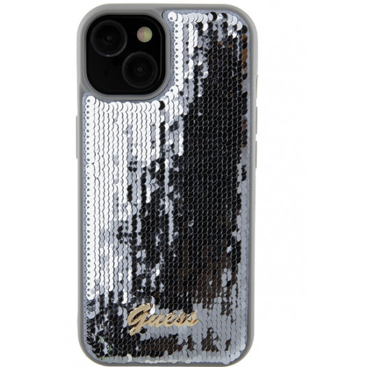 Guess HC Sequin Script Metal Case for Apple iPhone 15 Pro Max