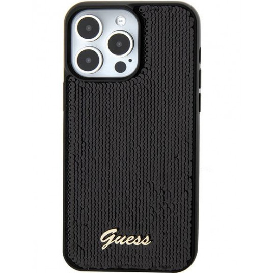  Guess HC Sequin Script Metal Case for Apple iPhone 15 Pro Max 