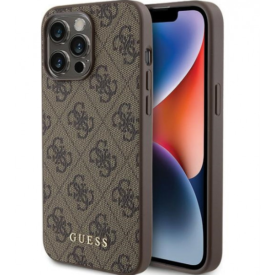 Guess PU 4G Metal Logo Case for Apple iPhone 15