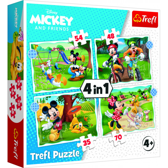 TREFL DISNEY 4 dėlionių rinkinys „Peliukas Mikis“