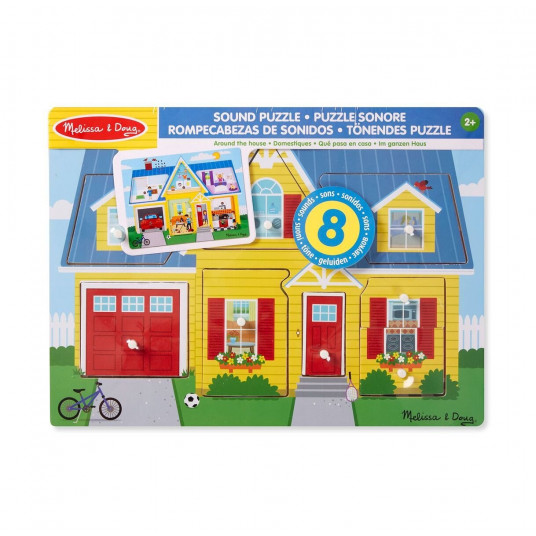 MELISSA&DOUG Skambanti dėlionė „Aplink namus“