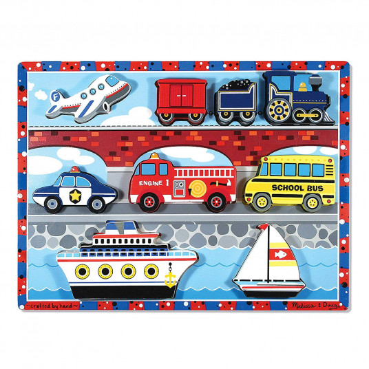 MELISSA & DOUG Dėlionė „Transporto priemonės"