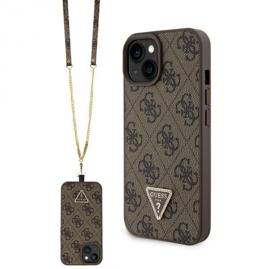 Guess Crossbody 4G Metal Logo Back Case for Apple iPhone 15 Plus