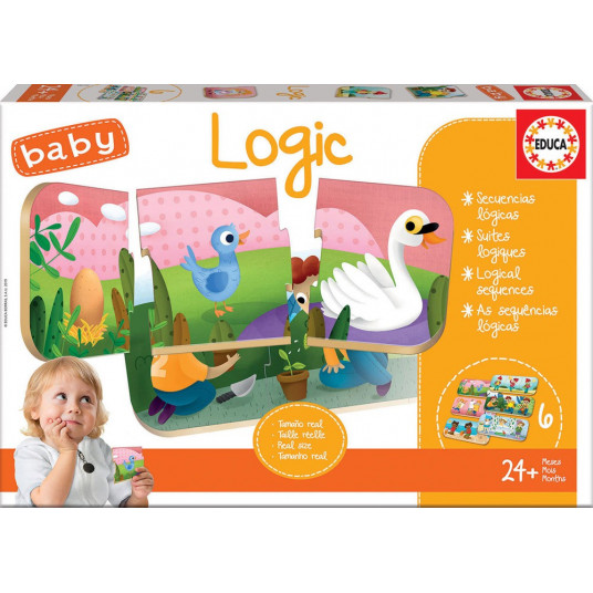  6 dėlionės (puzzle) 6x3 LOGIKA 2-4 metų 