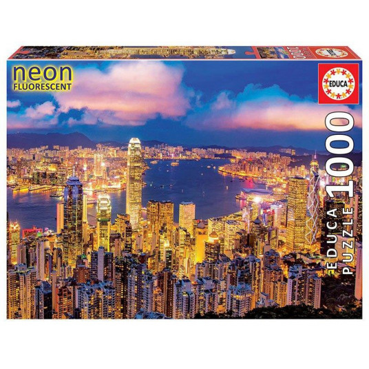  Dėlionė (puzzle) 1000 NEON HONG KONG SKYLINE 12-99 metų 