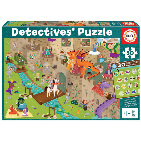Dėlionė (puzzle) 50 CASTLE "DETECTIVES" 6-8 metų