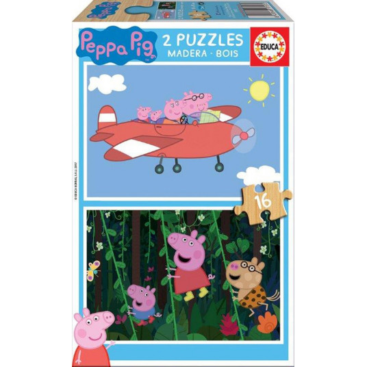  2 dėlionės (puzzle) 2x16 PEPPA PIG 3+ 