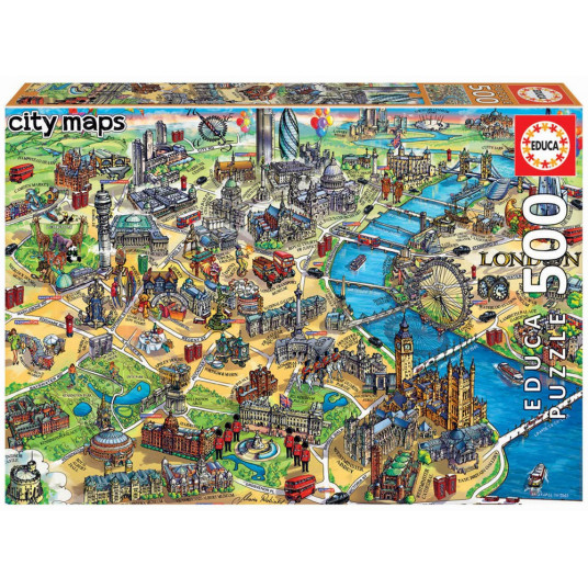 Dėlionė (puzzle) 500 LONDONO MIESTO ŽEMĖLAPIS