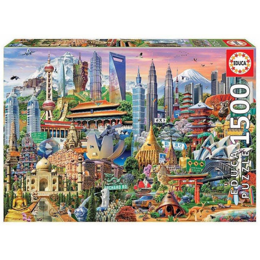 Dėlionė (puzzle) 1500 AZIJOS ATRAKCIJONAI 12-99metų