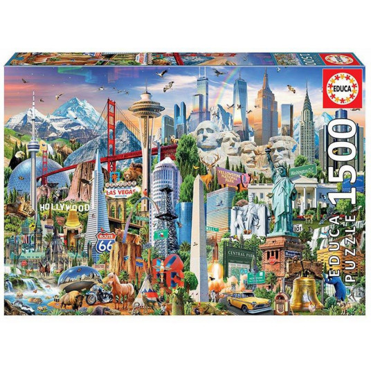 Dėlionė (puzzle) 1500 ŠIAURĖS AMERIKOS SIMBOLIAI 12-99metų