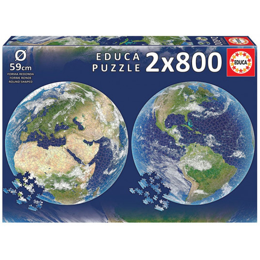 Dėlionė (puzzle) 2x800 PLANET EARTH ROUND 12-99 metų