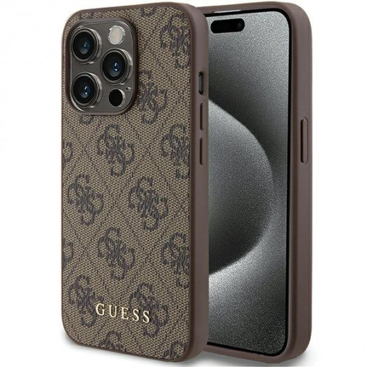  Guess 4G Metal Gold Logo Back Case or Apple iPhone 15 Pro 