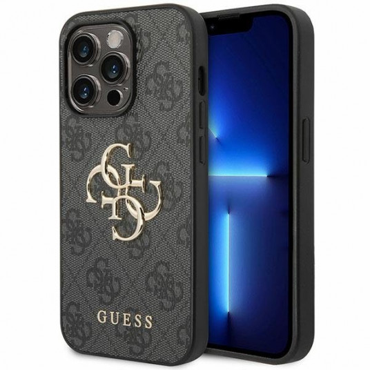  Guess 4G Big Metal Logo Back Case for Apple iPhone 15 Pro 