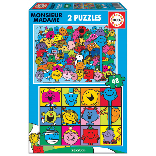  2 dėlionės (puzzle) 2x48 MONSIEUR MADAME 3-6metų 