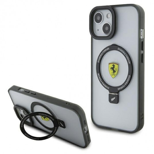  Ferrari Ring Stand MagSafe Back Case for Apple iPhone 15 