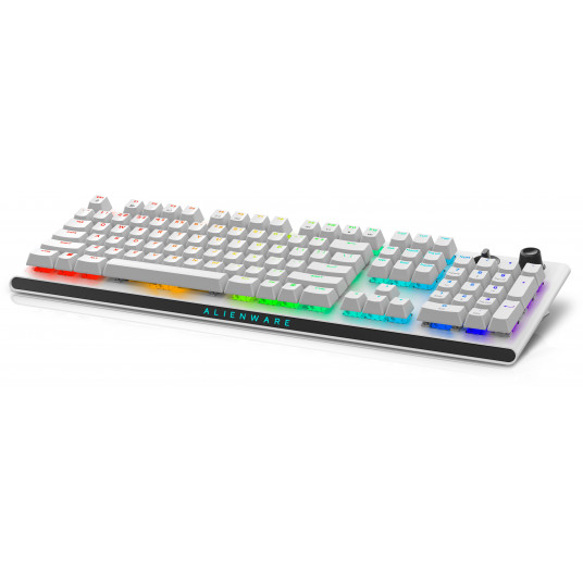  Dell Alienware Tri-Mode AW920K Wireless Gaming Keyboard, RGB LED light, US, Wireless, Lunar Light, Bluetooth, Numeric keypad, CHERRY MX Red 