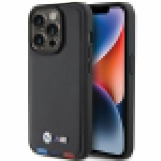  BMW Leather Stamp Tricolor Back Case for Apple iPhone 15 Pro 