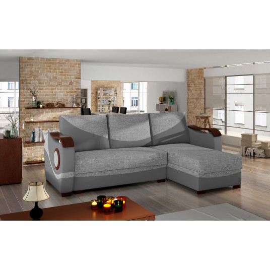 Kampinė sofa Puerto su patalynės dėže, audinys Sawana 21, Soft 29